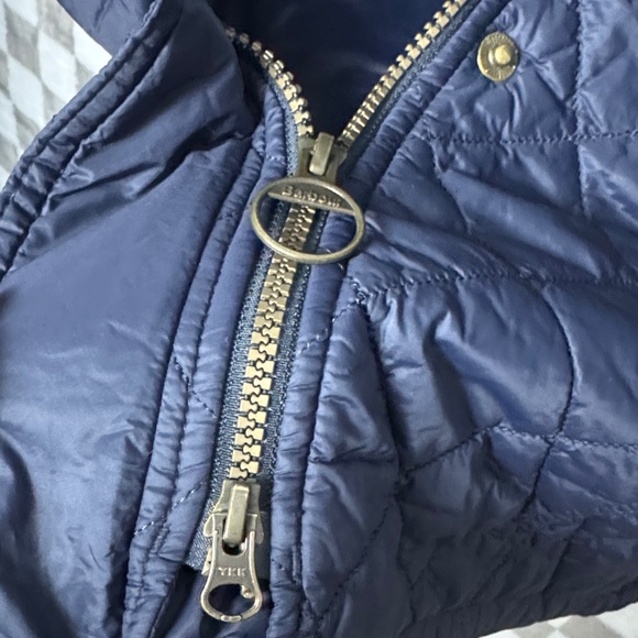 Barbour Navy Quilted Women's Jacket Parka 8 - Picture 12 of 13